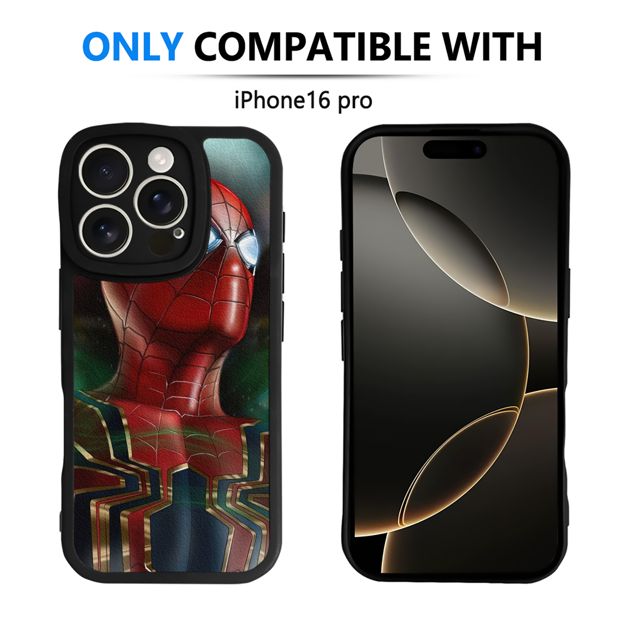 （画像用） Spider Man スパイダーマン 【iPhone 16シリーズ対応】シリコンスマホケース（レザー調） 材質：シリコン